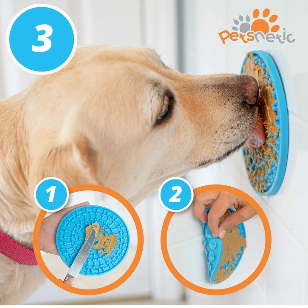 Dog Lick Mat + Dog Brush Set,